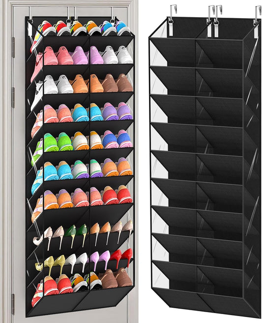 10-tier design with 20 extra-large pockets (22.5"w x 10"d) holding 20-30 pairs