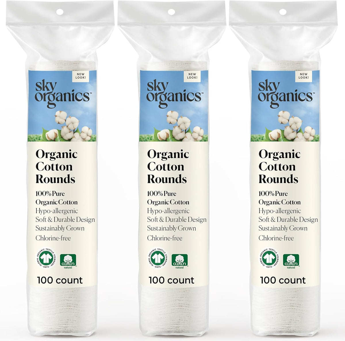 100% gots certified organic cotton fiber with no synthetic blends