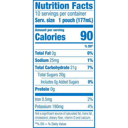 100% juice, naturally flavored fruit punch blend