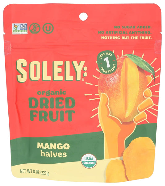 100% organic dried mango as the sole ingredient