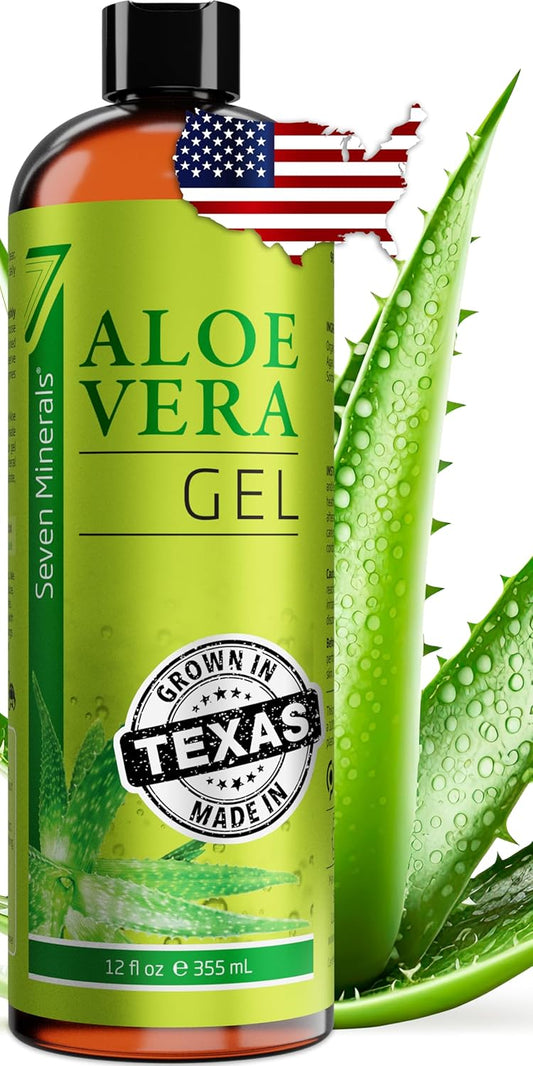 100% pure gel cold-processed from freshly cut texas-grown aloe leaves (not powder)