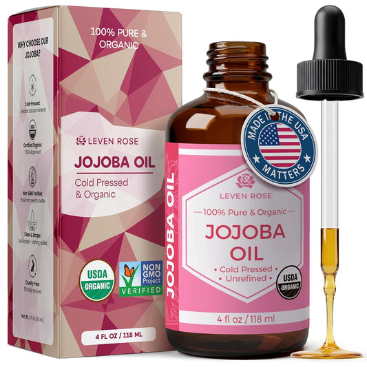 100% pure organic jojoba oil, cold-pressed and unrefined