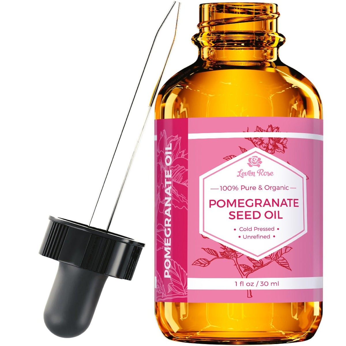 100% pure pomegranate seed oil with no additives or fillers