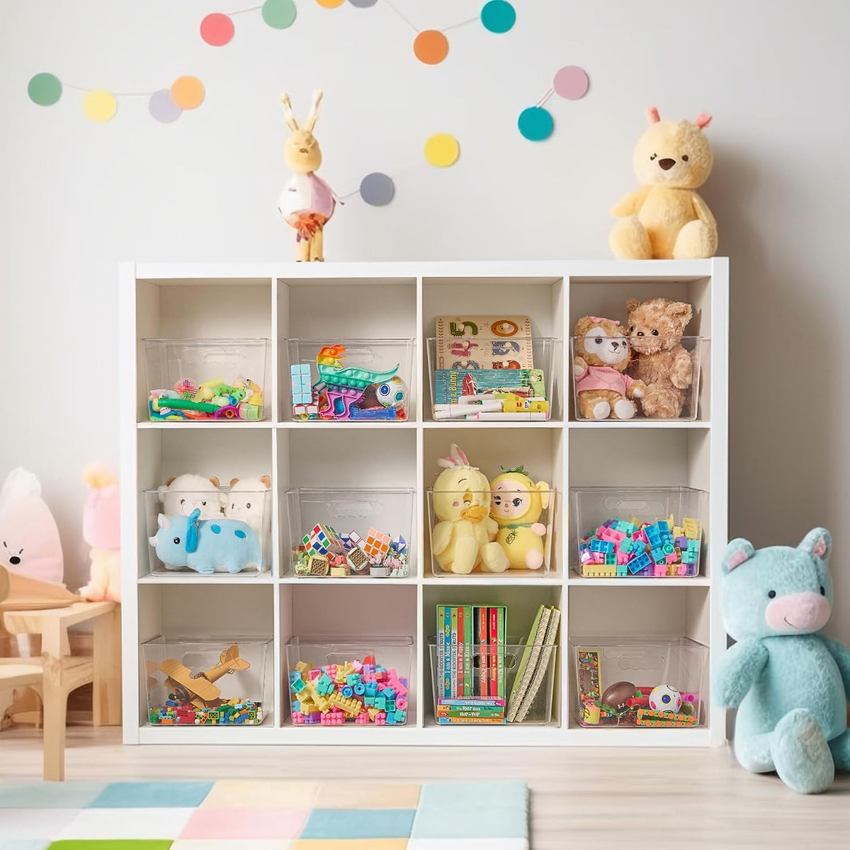 11"l x 11"w x 6.9"h cube dimensions designed to fit standard cube shelf cubbies