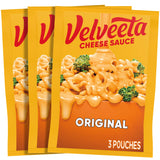 Velveeta Original Cheese Sauce Pouches – Ready-to-Pour Cheese Sauce for Fast Weeknight Meal Prep and Family Pasta Dinners