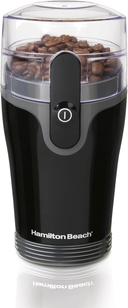 125-watt motor with durable stainless steel blades for coffee, spices, herbs, and seeds