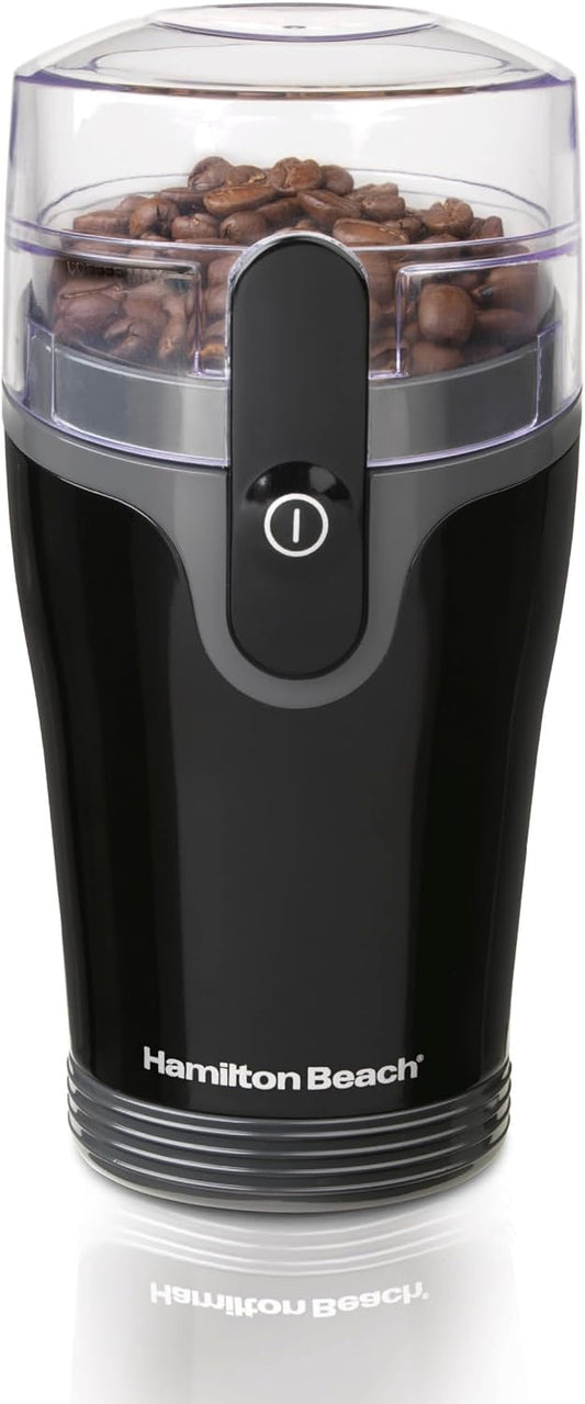125-watt motor with durable stainless steel blades for coffee, spices, herbs, and seeds