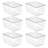 Vtopmart Clear Storage Bins with Handles – Cozy Bedroom and Linen Closet Organizer