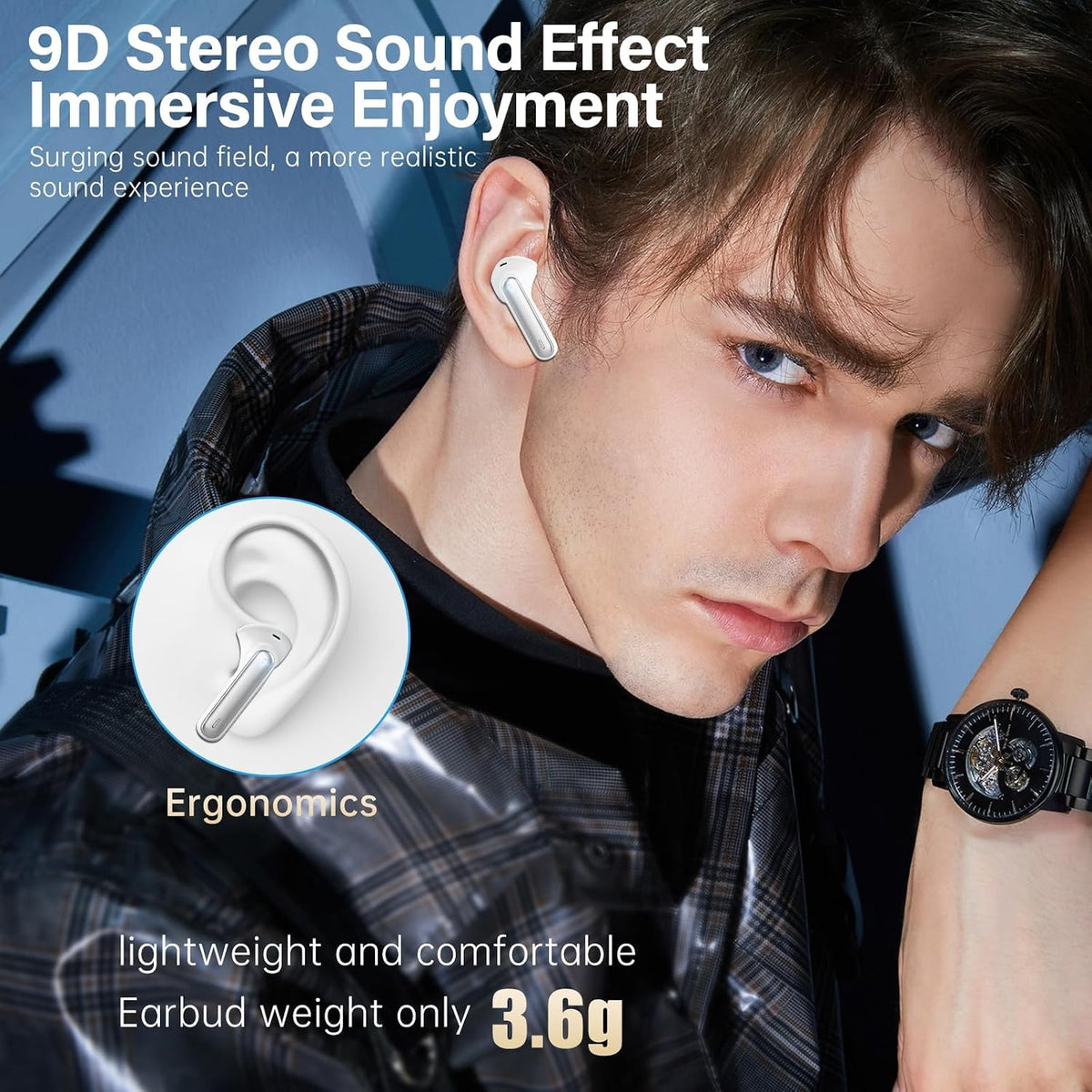 13mm dynamic drivers with enc environmental noise cancellation and beamforming microphones