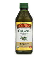 Pompeian USDA Organic Robust Extra Virgin Olive Oil – Neutral-Toned Cooking Companion for Less-Is-More Pantry Design, 16 Fl Oz