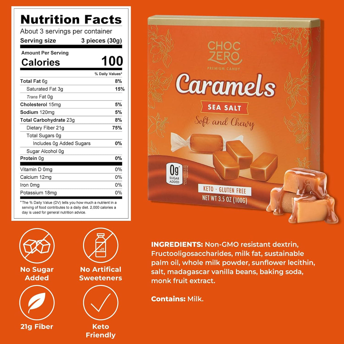 1g net sugar per serving