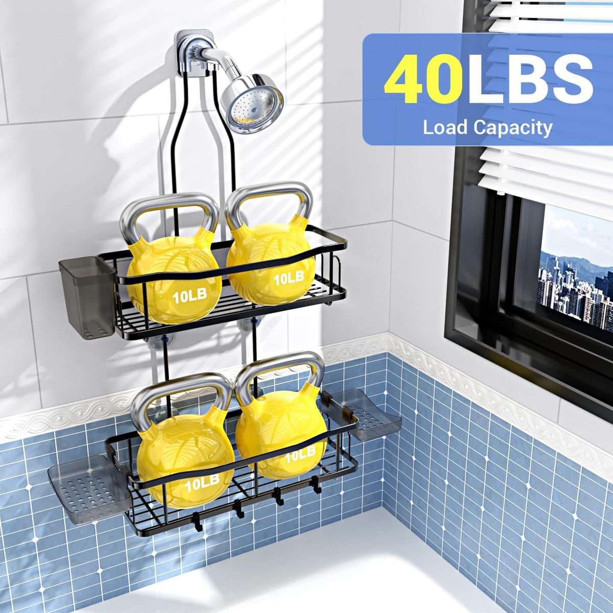 2 dedicated soap dishes and 1 razor holder included