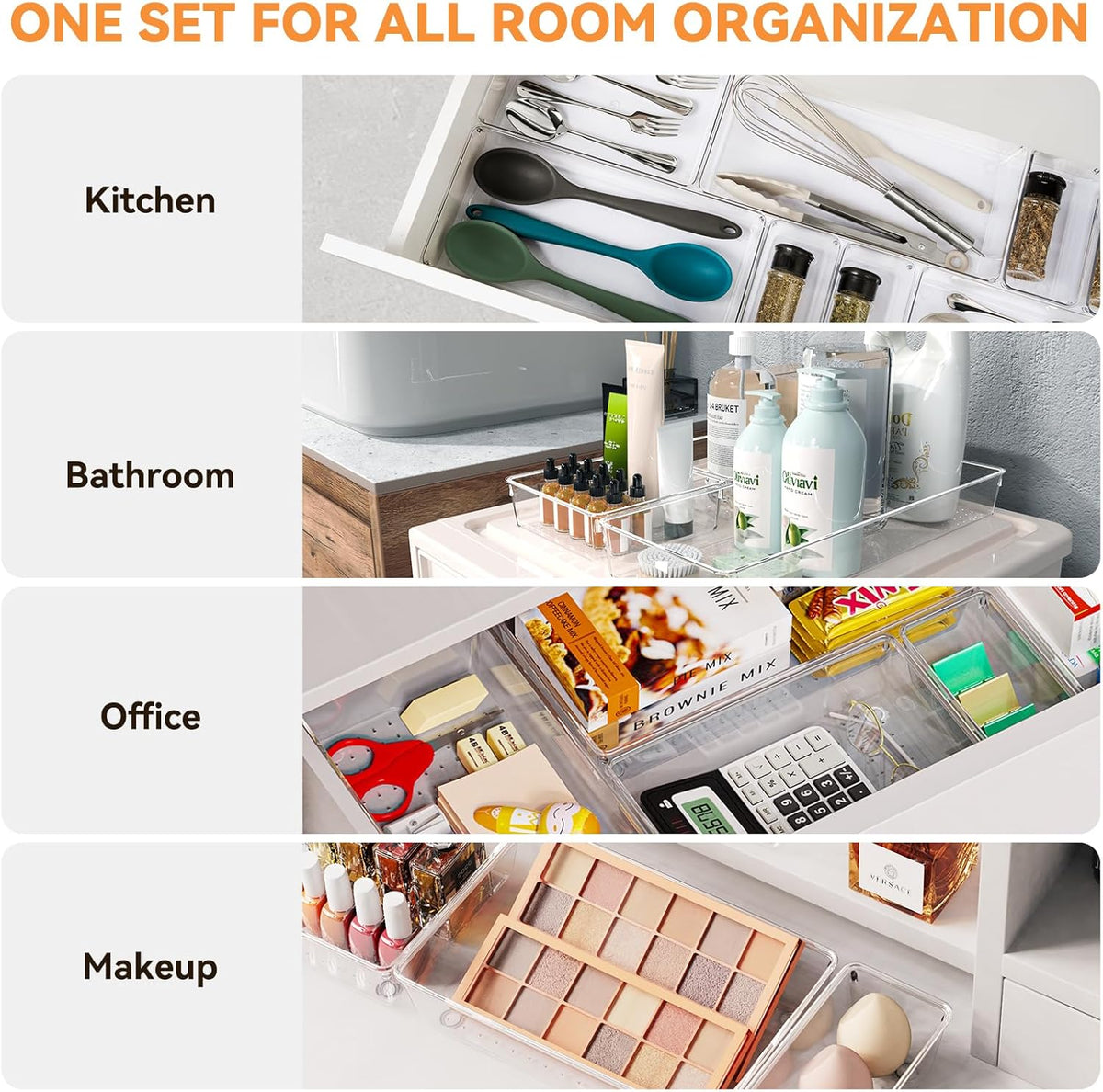 2-inch low-profile height that fits virtually any standard drawer depth