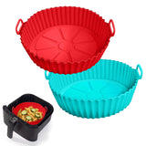 SafeHome Air Fryer Silicone Liners 2-Pack – Streamlined Kitchen Accessory for Clutter-Free Counters