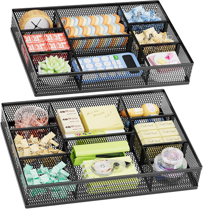 2-pack set with 8 compartments total and 5 removable dividers (4+1 configuration)