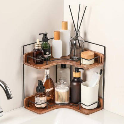 2-tier triangular corner design with precise 90° fit (10 x 10 x 11.6 inches)