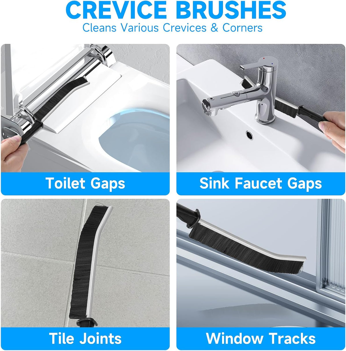 2 triangle cleaning brushes engineered for the inside of bottles and cups