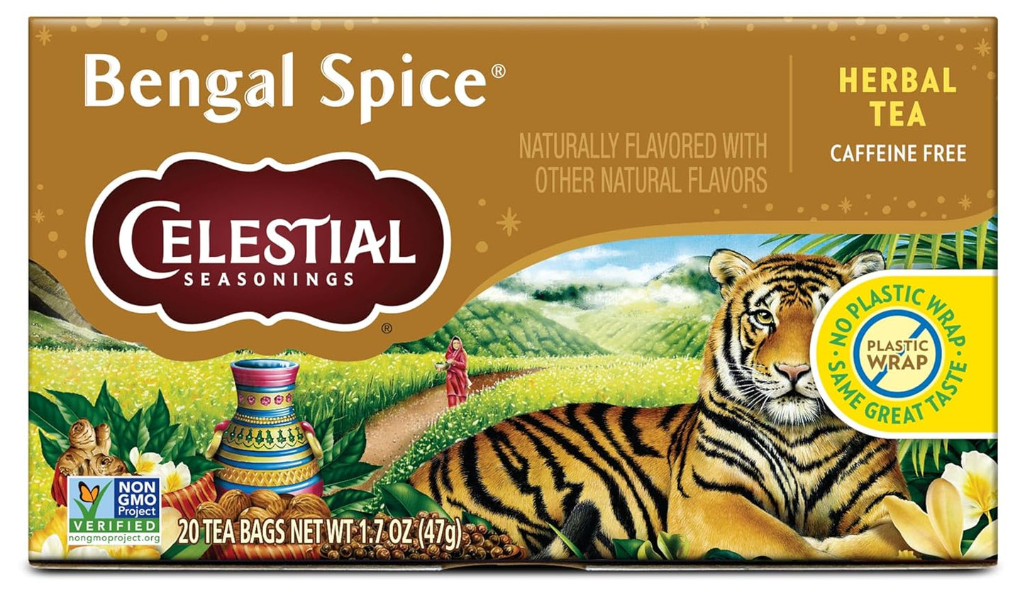 20-count teabag box sold in a pack of 6 (120 bags total) for long-lasting pantry stock