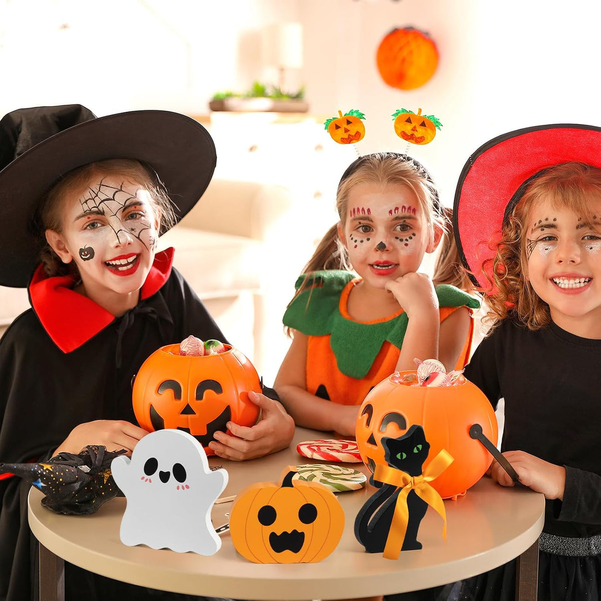 20-inch halloween orange ribbon included for styling the cat sign