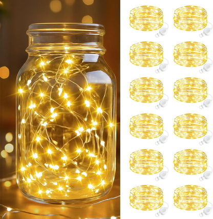 20 led micro-bulbs on 7ft (2m) flexible silver alloy wire per string