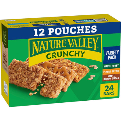 24 bars packaged in 12 individual two-bar pouches for grab-and-go convenience