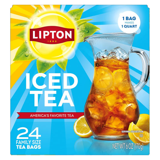 24 unsweet black tea bags per box, each brewing one full quart