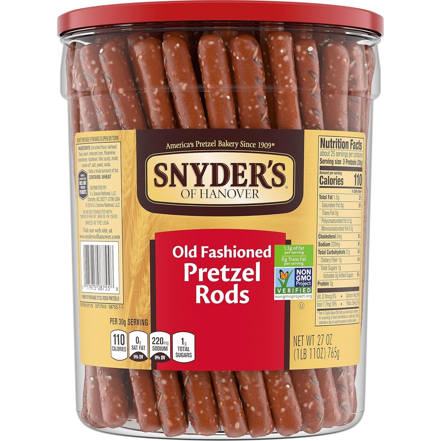 27-oz resealable canister packaging that preserves crunch