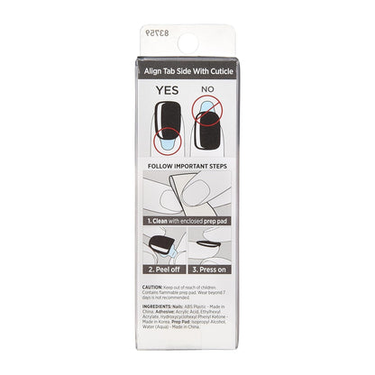 30 nails per kit in 12 sizes for full coverage of all finger widths