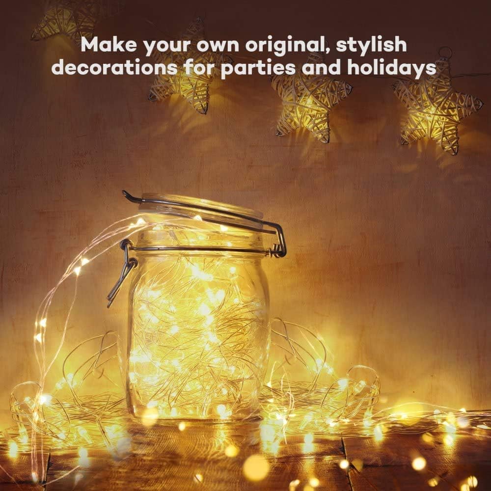 3000k warm white light on flexible, soft silver-coated copper wire