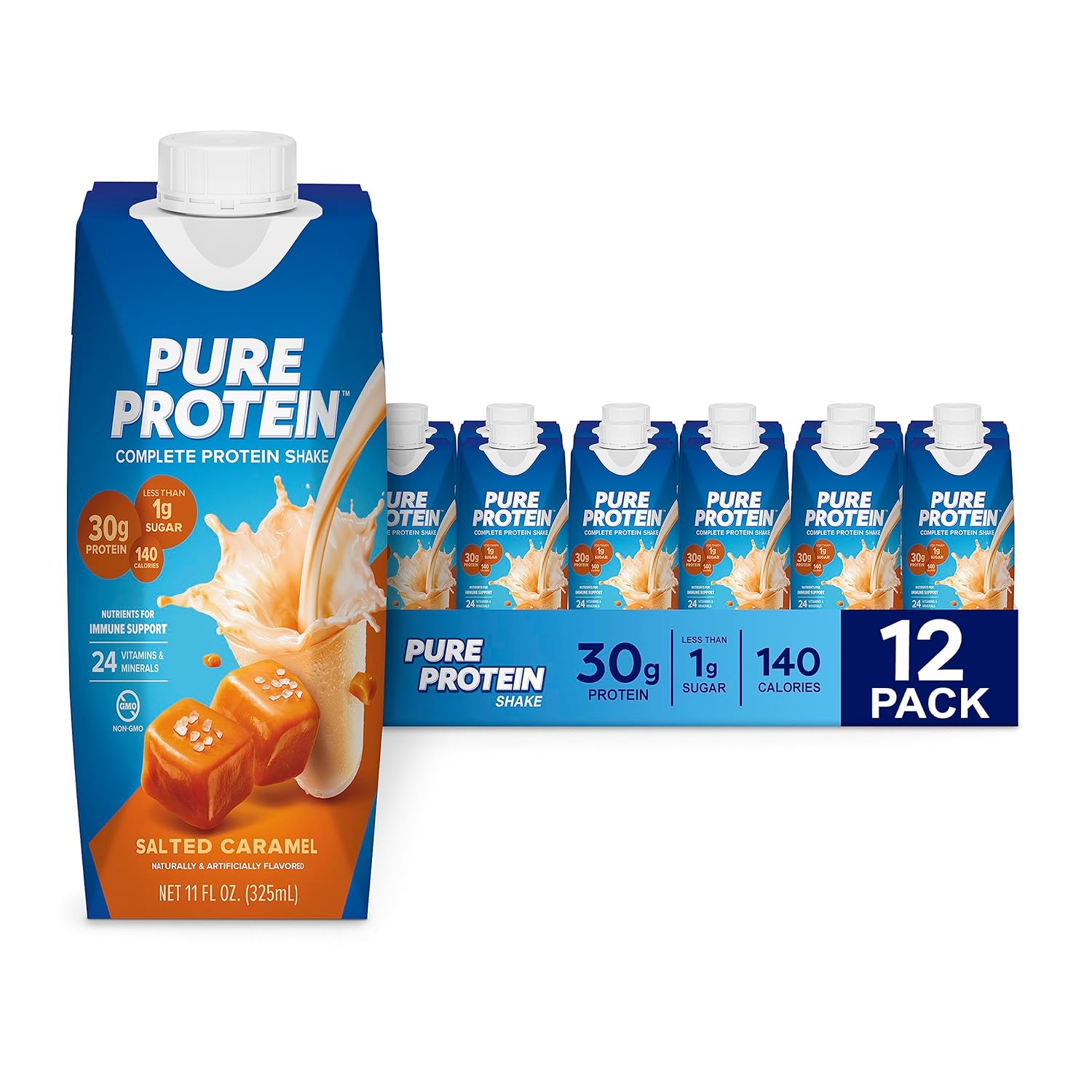 30g complete protein from milk protein isolate per 11oz serving