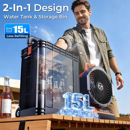 360° smooth-rolling wheels with extended retractable handle for one-person transport