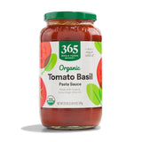 365 by Whole Foods Market, Organic Tomato Basil Pasta Sauce, Quick Weeknight Pasta Sauce for Kid Approved Italian Meals, 25 Ounce