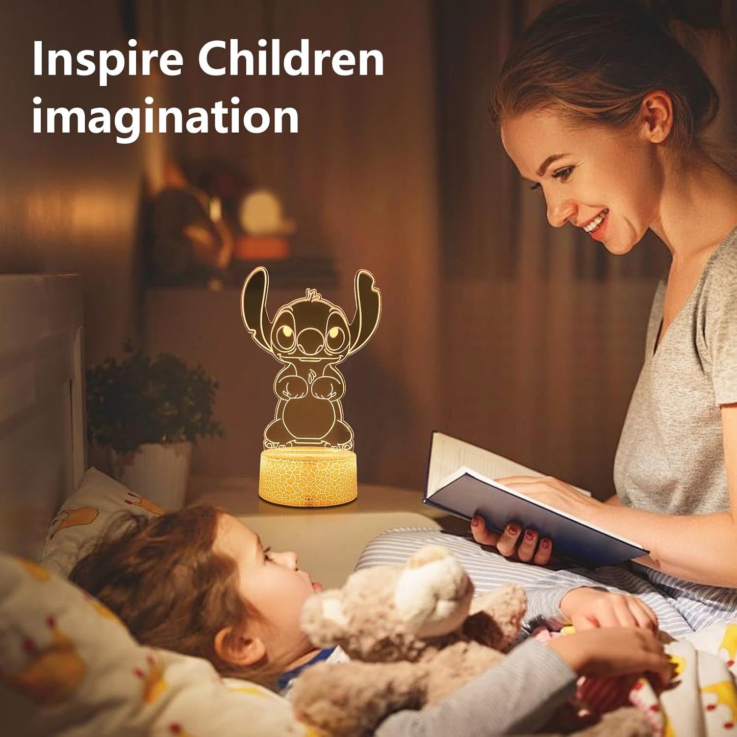 3D Optical Illusion Night Light – Christmas Stocking Stuffer and Birthday Gift for 5 Year Old Children