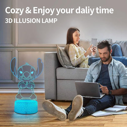 3D Optical Illusion Night Light – Christmas Stocking Stuffer and Birthday Gift for 5 Year Old Children