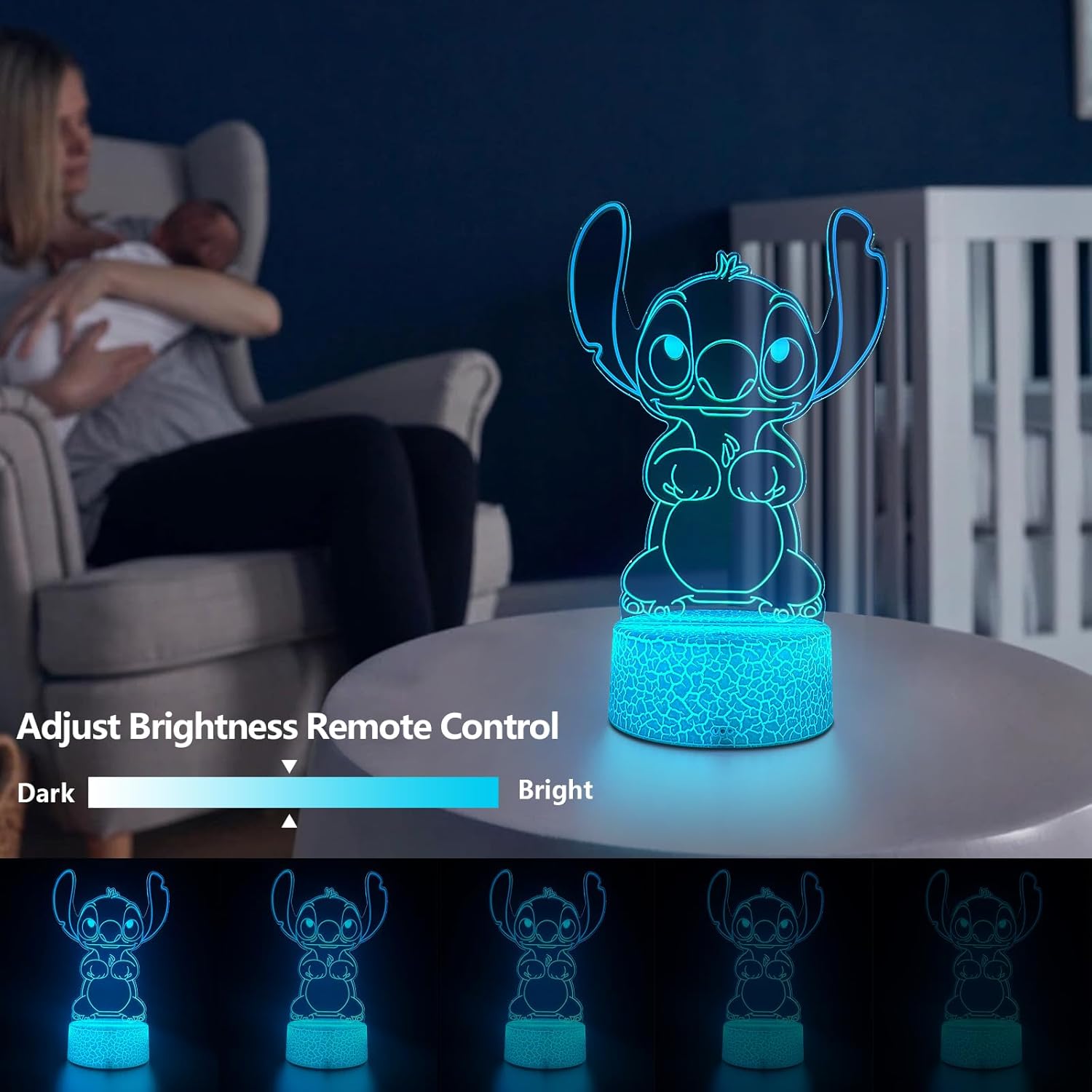 3D Optical Illusion Night Light – Christmas Stocking Stuffer and Birthday Gift for 5 Year Old Children