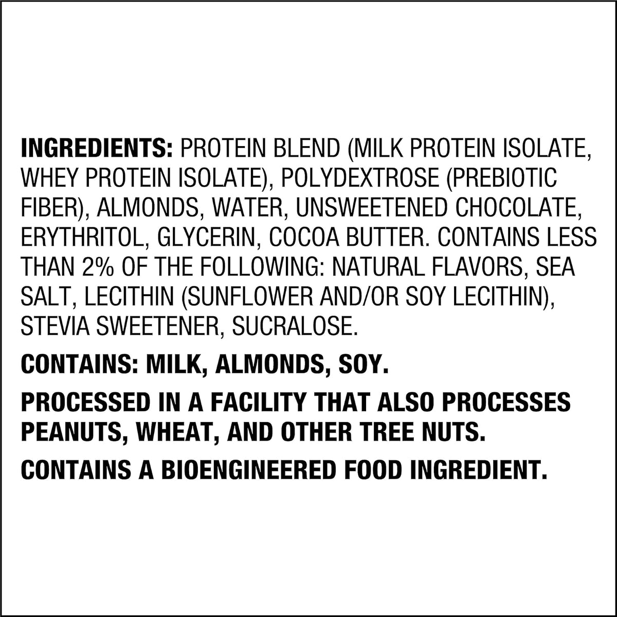 4-5g prebiotic fiber (polydextrose) per serving for digestive support