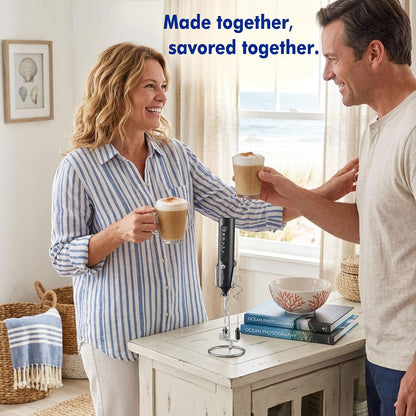 4-in-1 Milk Frother Wand Kit – Christmas Gift for Moms Who Love Lattes, Protein Shakes, and Baking