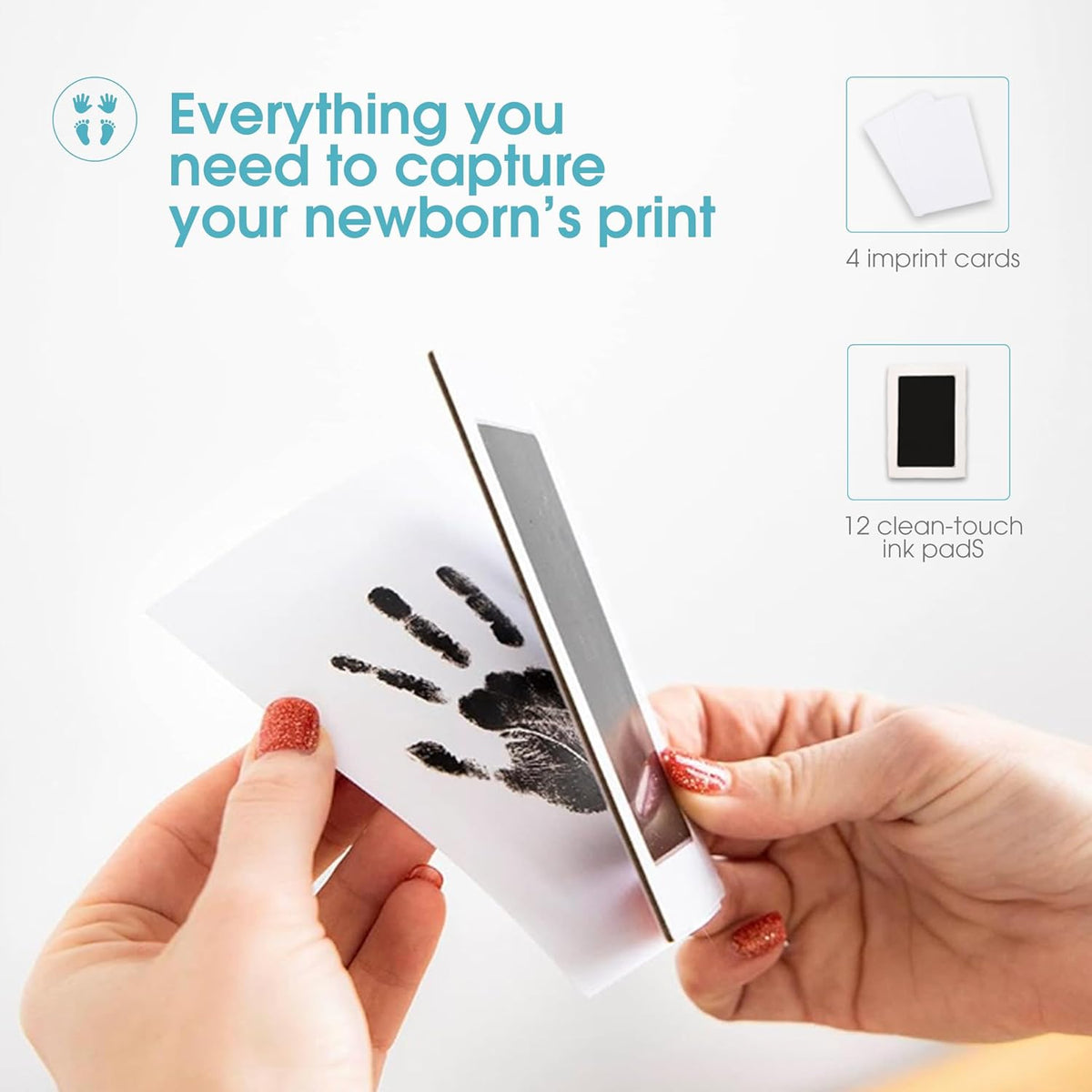 4-pack configuration includes 12 cardstock impression cards for multiple prints out of the box