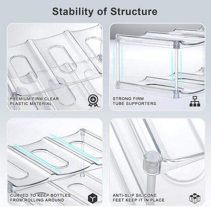 4-Tier Stackable Tumbler Organizer – Contemporary Clear Storage Display That Elevates Kitchen Counter and Open Shelving Aesthetic