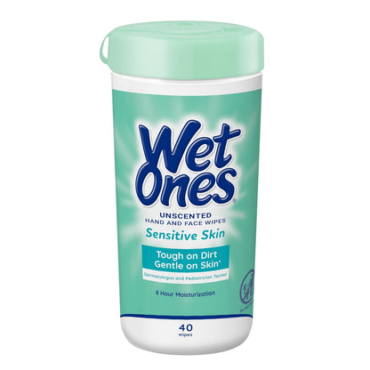 40-count click-top canister designed to keep wipes from drying out