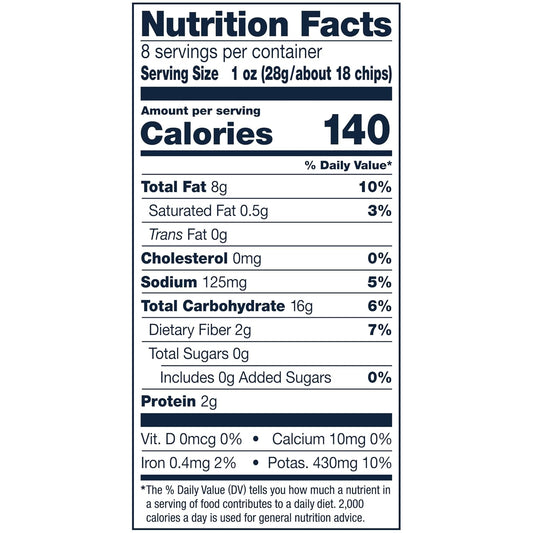 40% less fat than the leading potato chip brand via an extra kettle spin that sheds oil