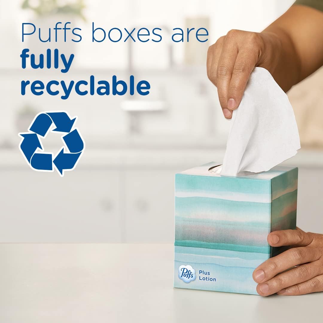48 tissues per cube in compact box format