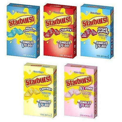 5 fruity sugar-free flavors: raspberry, cherry, fruit punch, strawberry, lemon