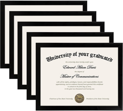 5-piece bulk pack of 8.5x11 document frames