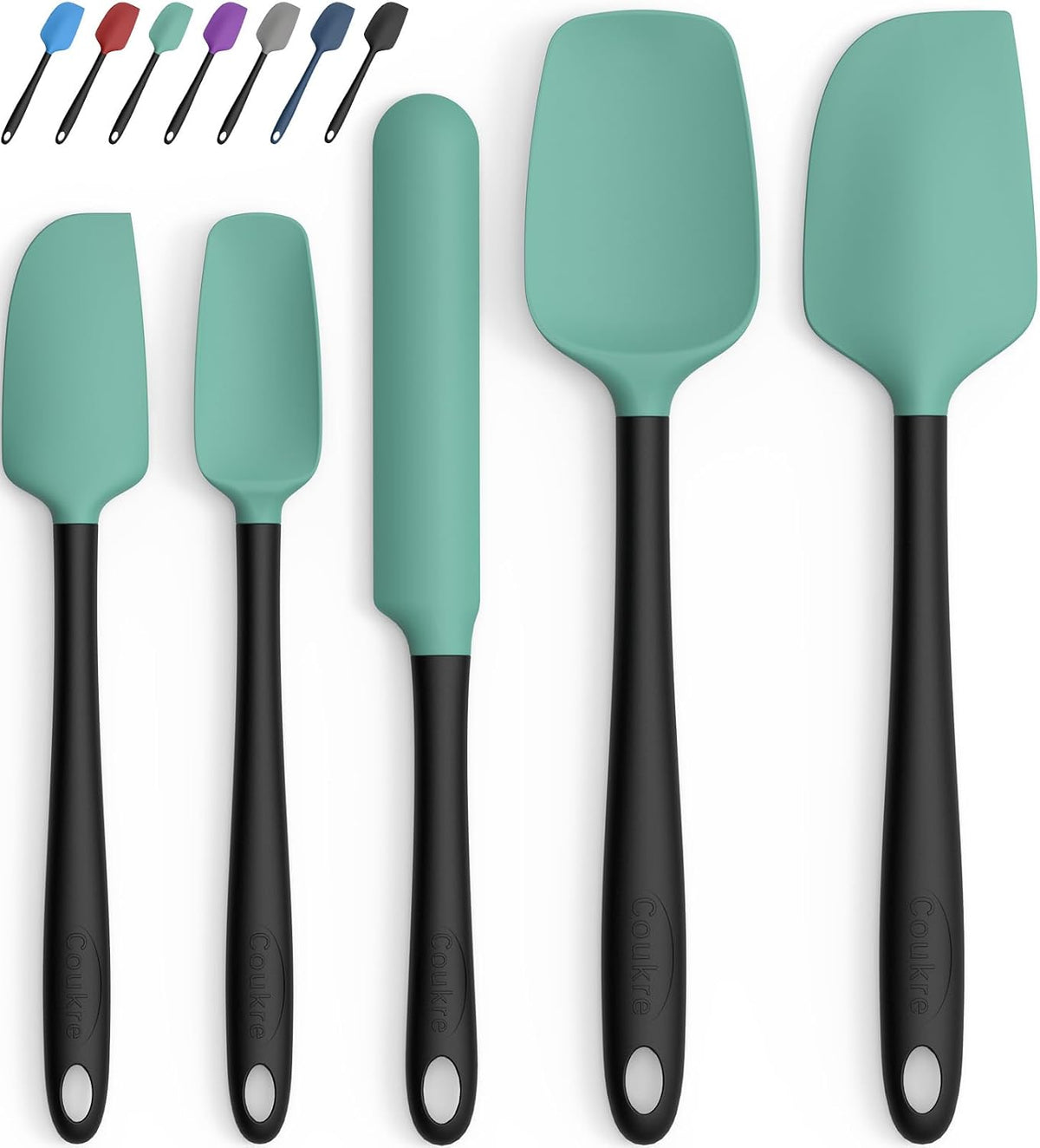 5-piece set: large spatula, small spatula, large scoop spatula, small scoop spatula, straight spatula