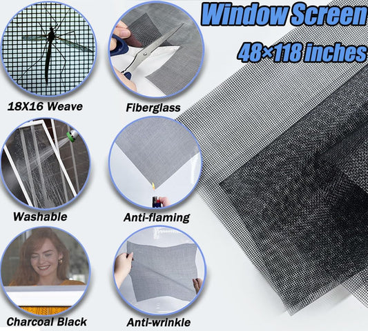 50ft vinyl spline at 0.137" diameter compatible with most standard window grooves
