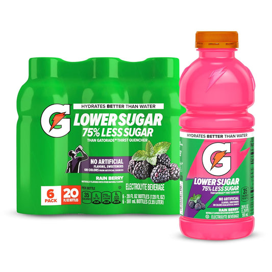 75% reduced sugar formula (5g vs 21g per 12 fl oz serving compared to gatorade thirst quencher)