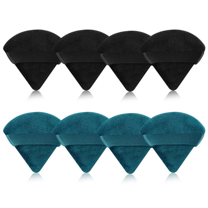 8 Pieces Triangle Powder Puff Face Soft Triangle Makeup Puff Velour Cosmetic Foundation Blender Sponge Beauty Makeup Tools