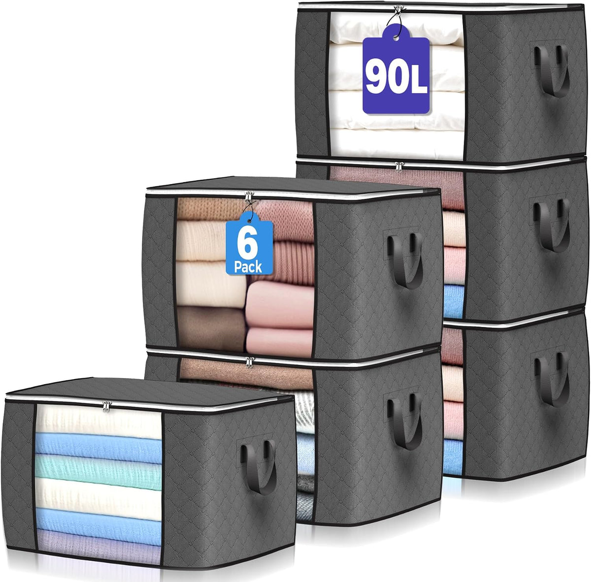 90-liter capacity per bag measuring 23 x 16 x 13 inches