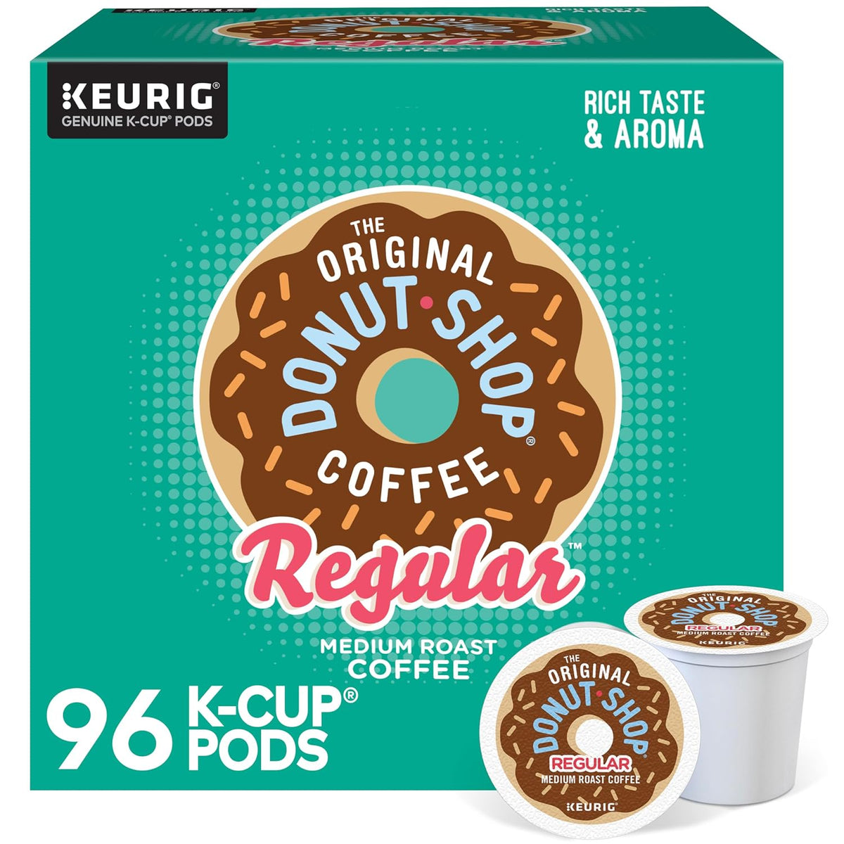 96 single-serve k-cup pods per box (with 10/24/32/48/72-count size variants available)